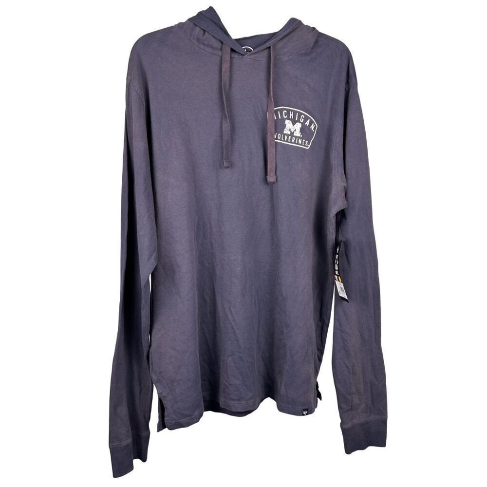 Michigan Wolverines Men’s 47 Brand Navy Pullover Hoodie Size L